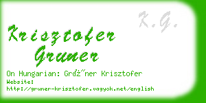 krisztofer gruner business card